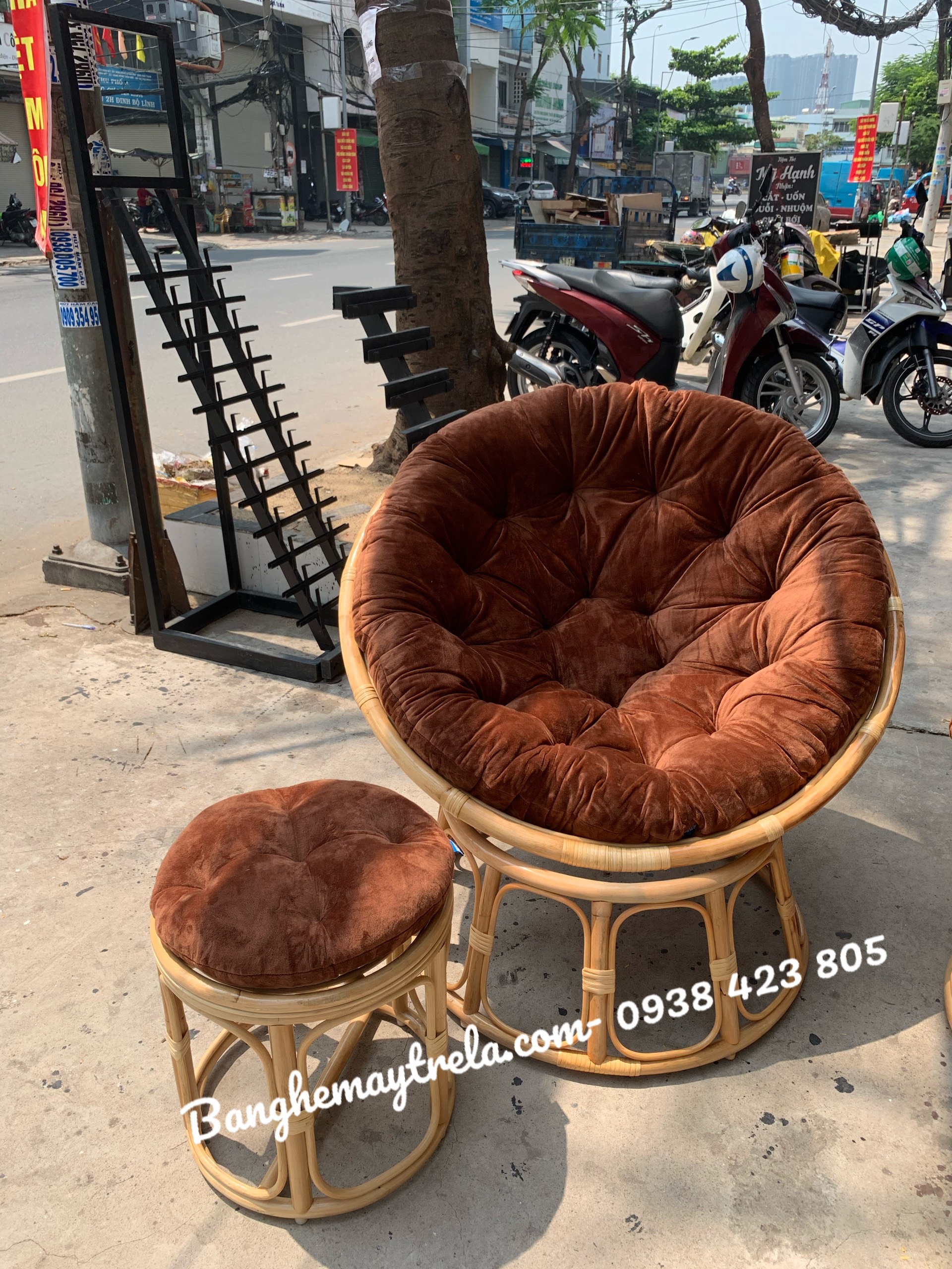 Ghế mây tròn papasan